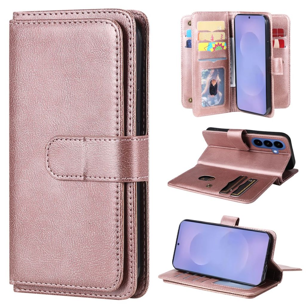 Samsung Galaxy S26 / S26 Pro Fodral med 10 Kortfack - Roséguld