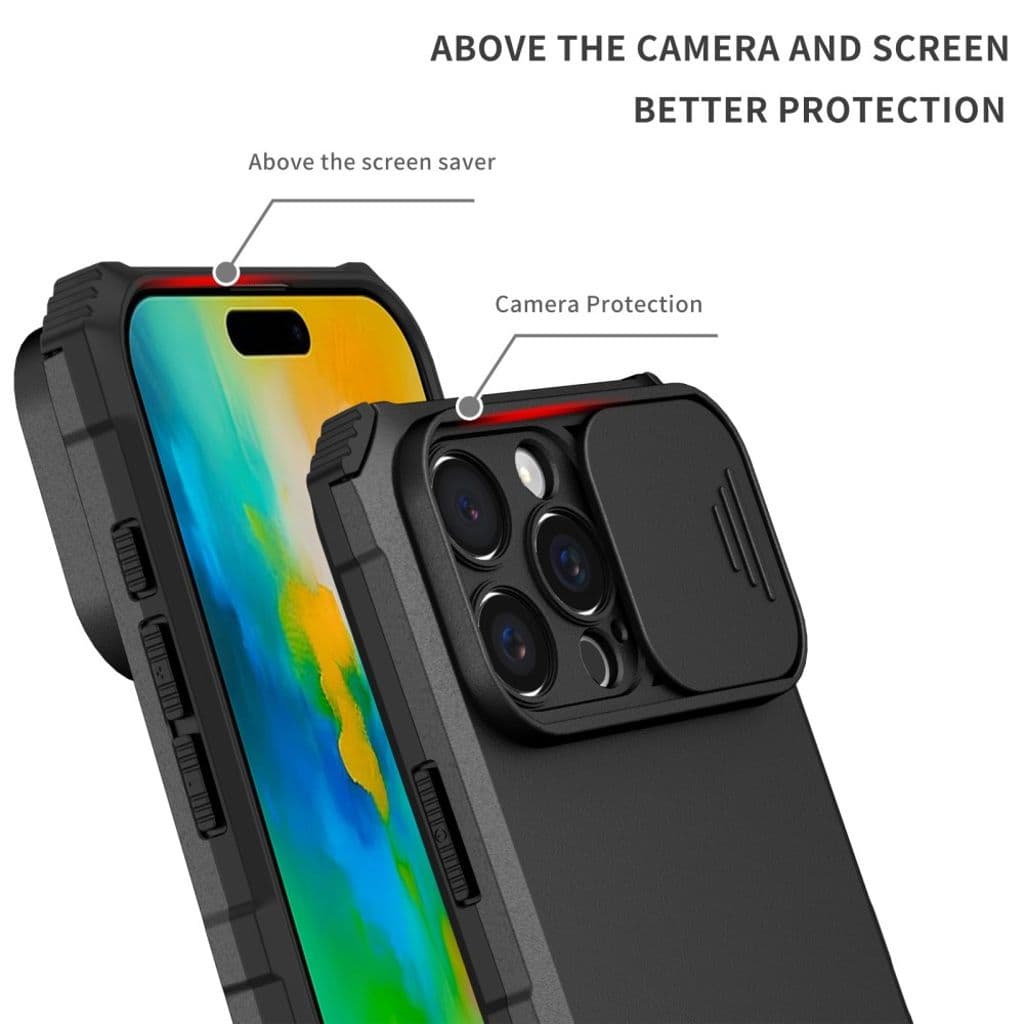 iPhone 16 Pro Max Skal med kameraskydd - Svart - Bild 5