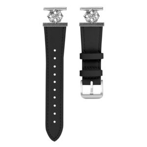 Garmin Approach S40/Forerunner 158 Klockarmband med blomdekor - Svart