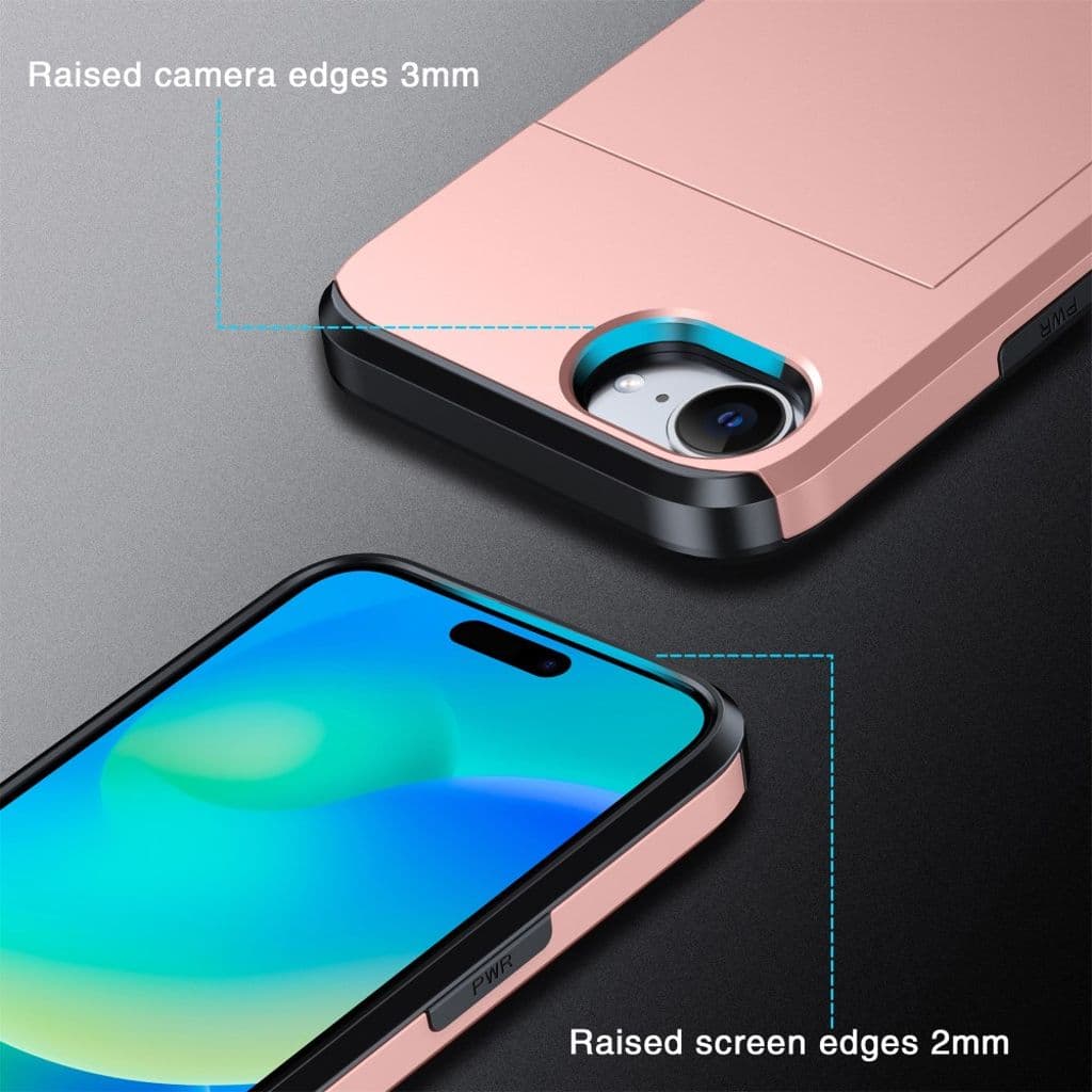 iPhone 16e Skal med Kortfack - Grön - Bild 8