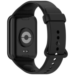 Xiaomi Smart Band 10 Pro/9 Pro/8 Pro/Redmi Watch 6/5/4 Silikonarmband med färgmatchat spänne - Svart