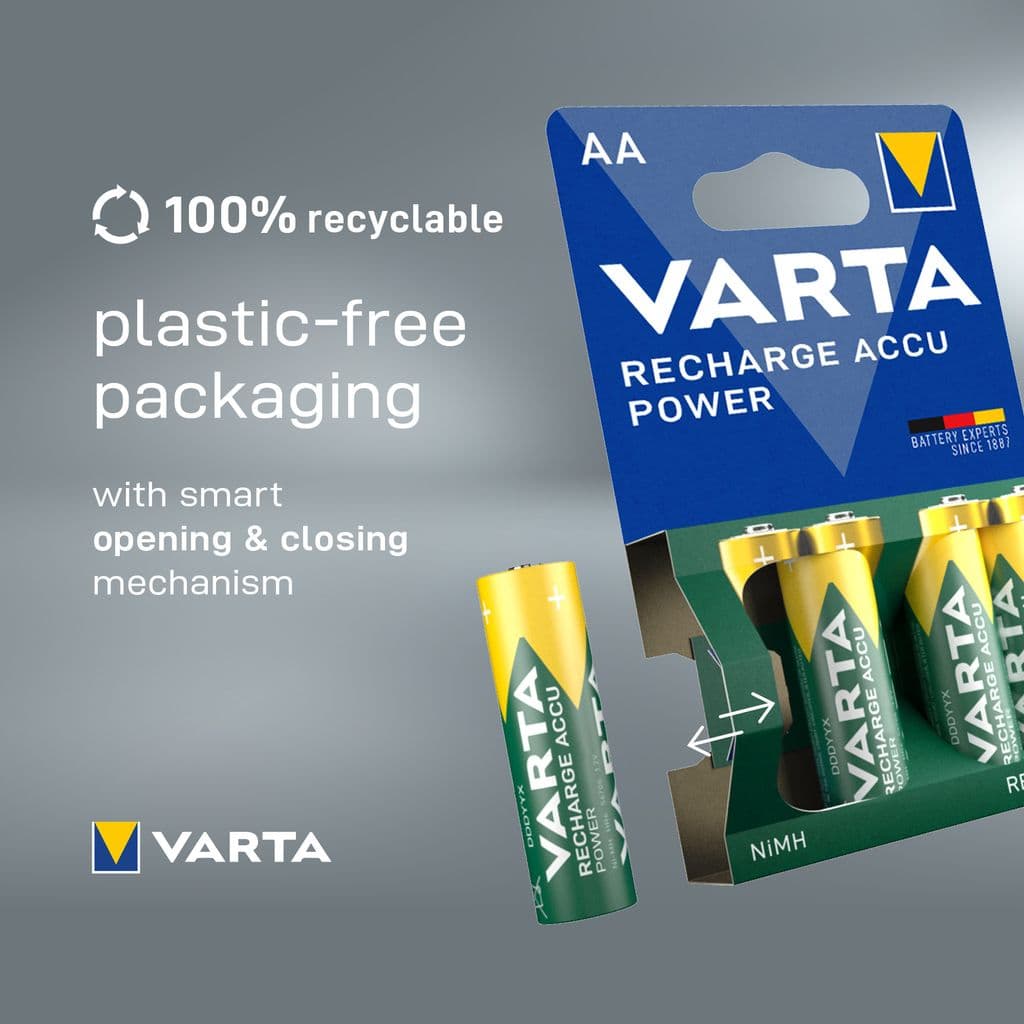 VARTA Recharge Accu Power AAA-batteri 800 mAh, 2-pack