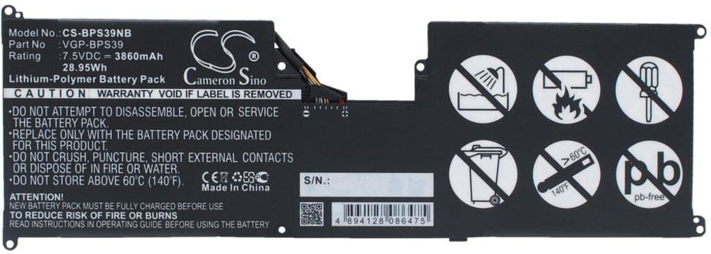 Batteri till Sony SVT11213CGW mfl