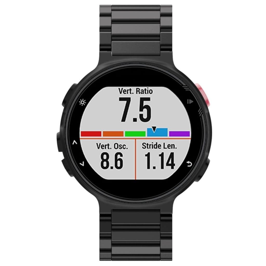Garmin Forerunner 220/230/235/630/620/735 Klockarmband i Stål - Svart