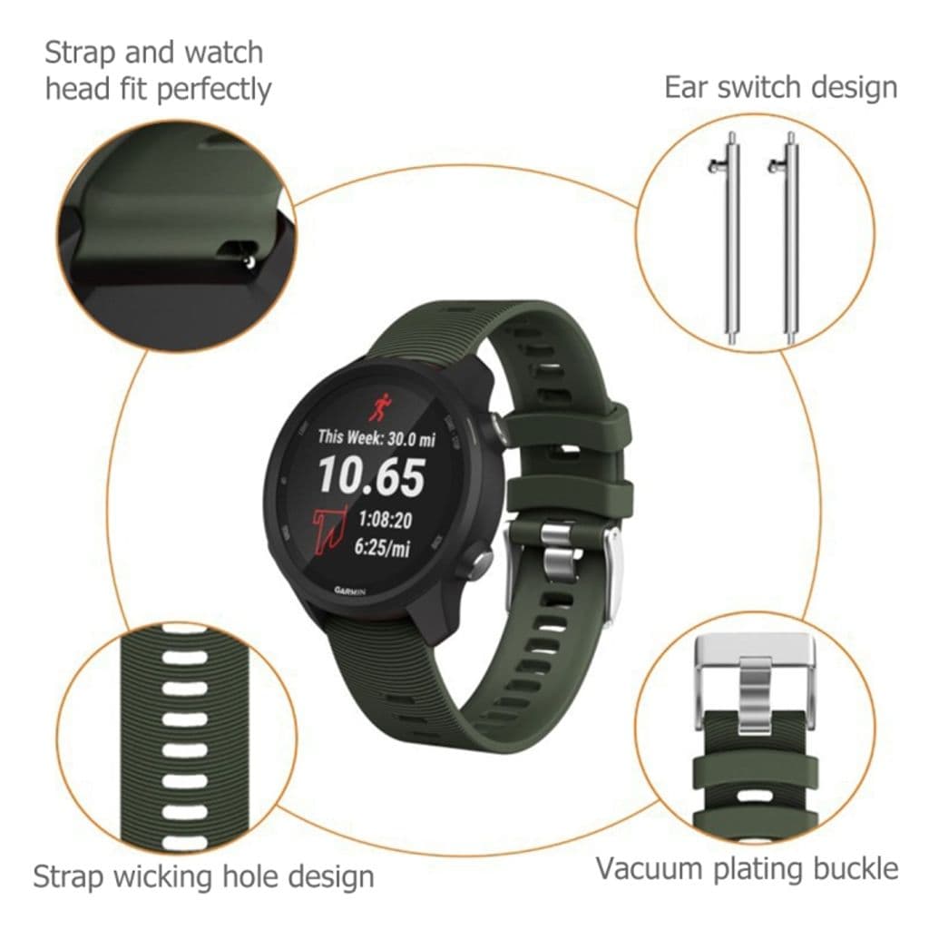 Garmin Forerunner 245 Klockarmband i Silikon - Grön - Bild 6