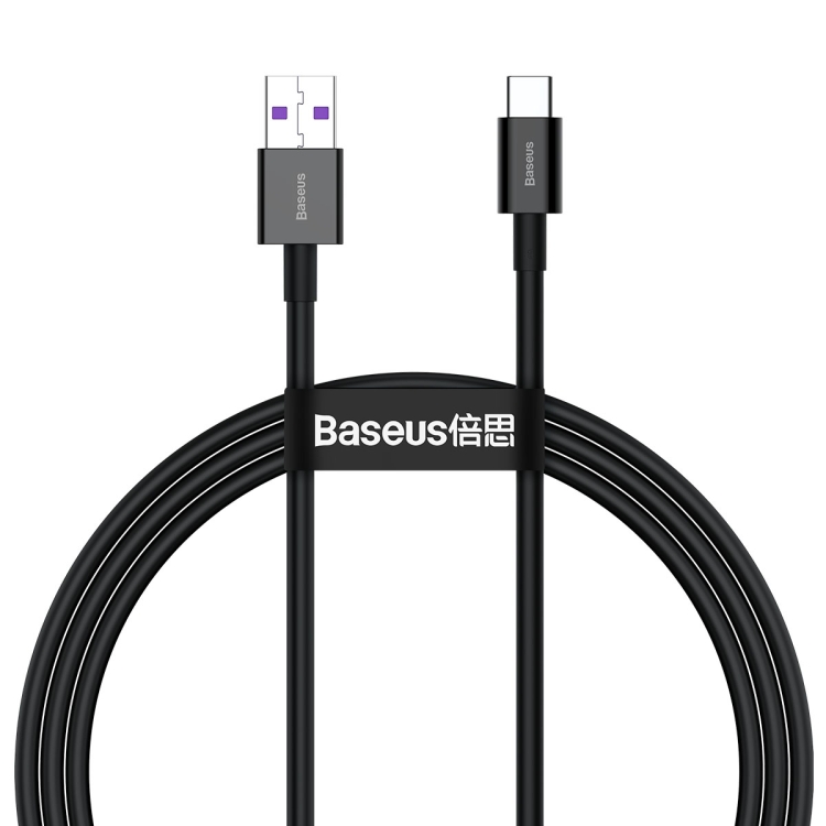 Baseus Snabbladdningskabel USB-A till USB-C 66W, 1m - Svart