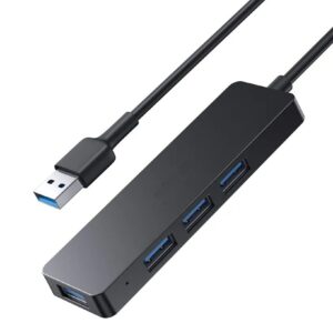 SiGN USB-A Hubb, 4xUSB-A 3.0 - Svart