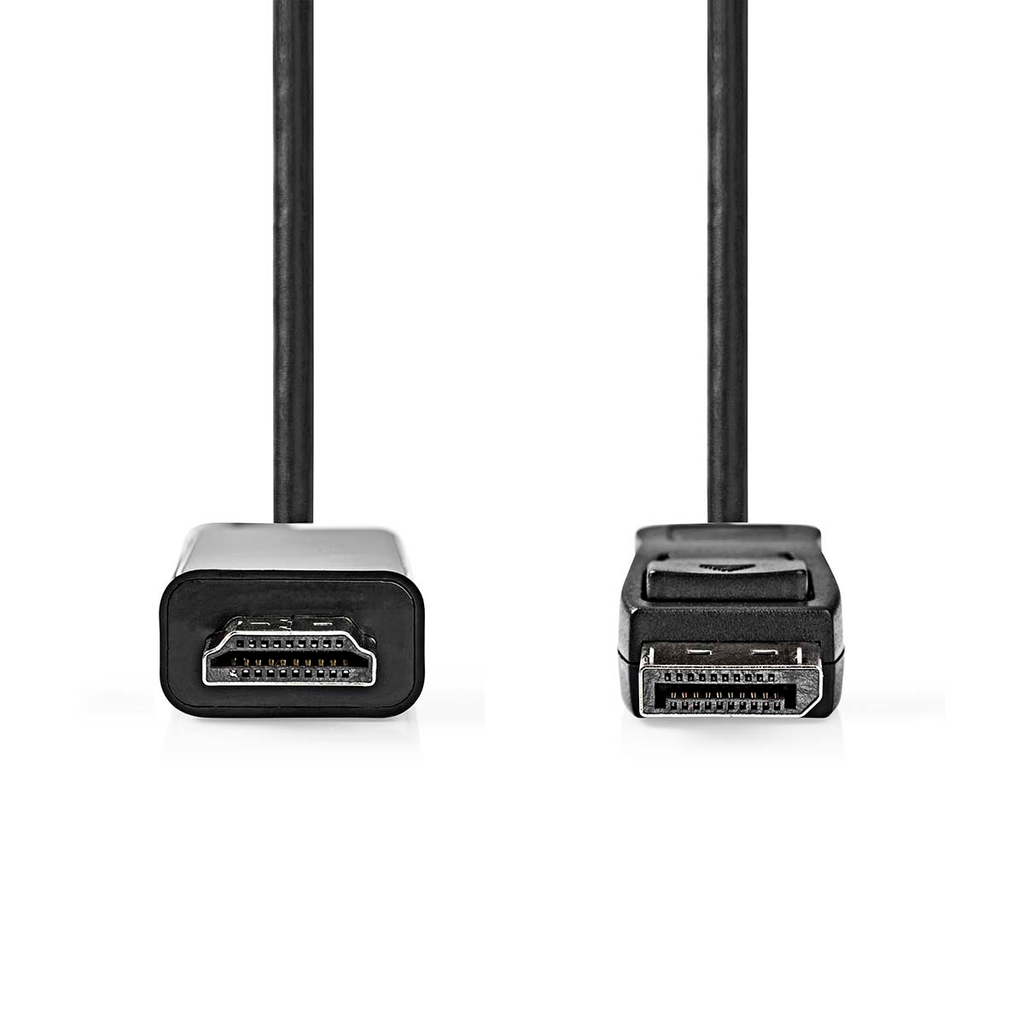 Nedis Displayport till HDMI Kabel 4K, hane - hane, 1m - Svart