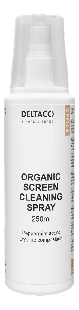 Deltaco OFFICE Organisk Rengöringsspray för Skärm, 250ml