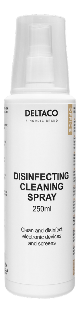 Deltaco OFFICE Antibakteriell Rengöringsspray för Skärm, 250ml