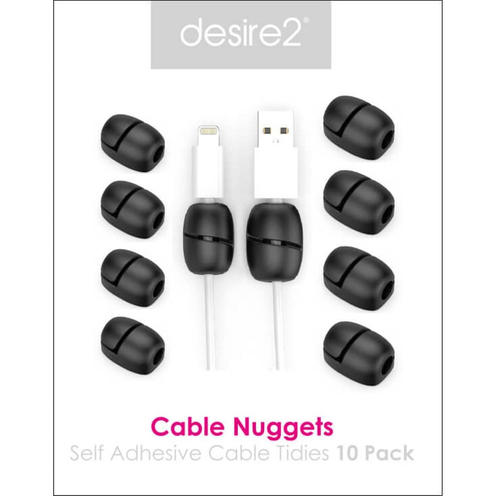 DESIRE2 Kabelklämma Nuggets Tidy x10 - Svart