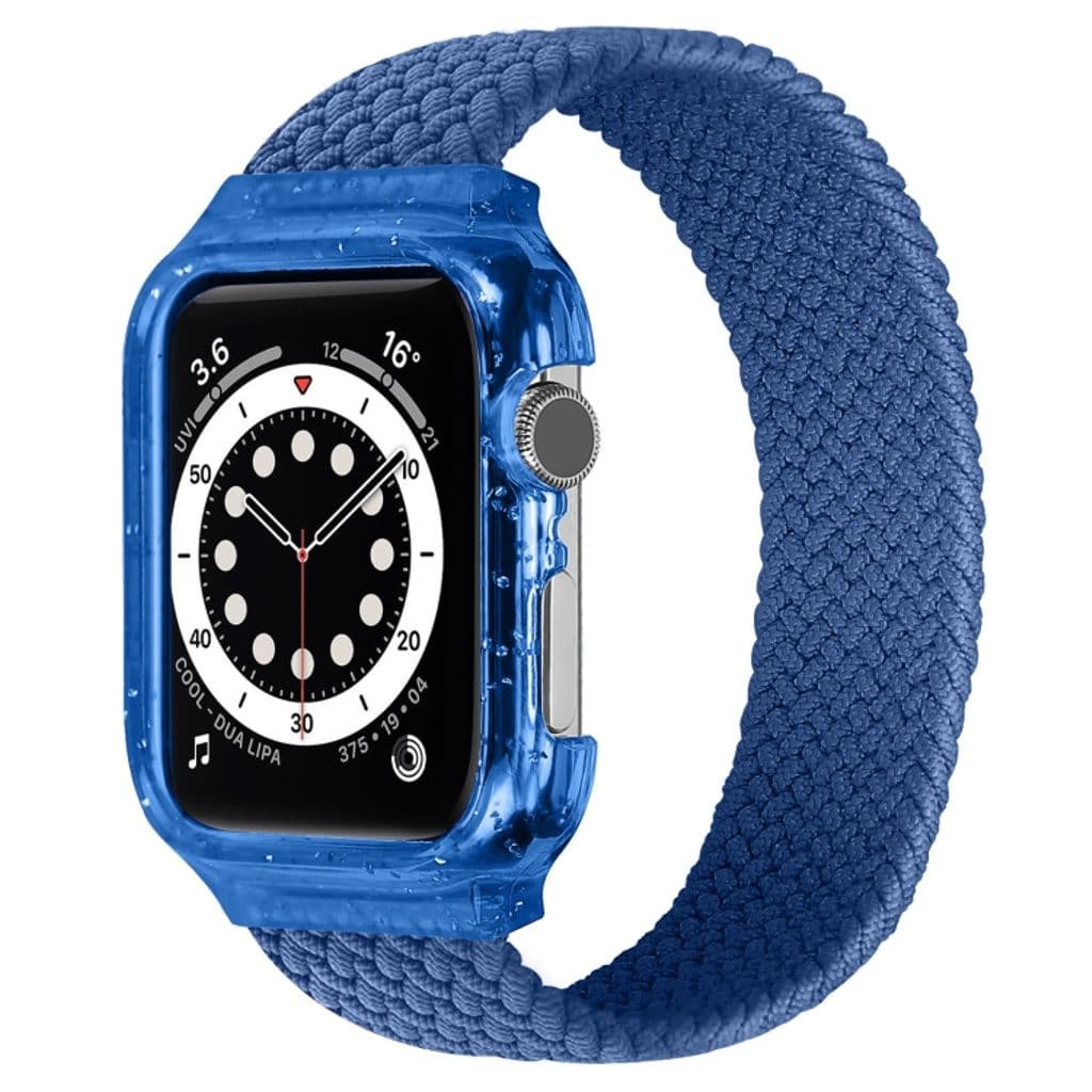 Apple Watch 38/40/41/42mm Flätat Nylon Klockarmband - Blå