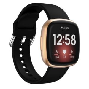 Fitbit Versa 3 klockarmband i silikon - Svart