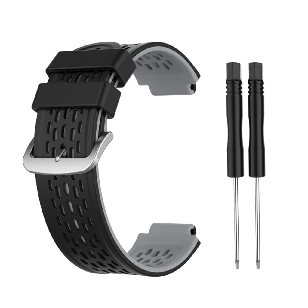 Garmin Approach S2 / S4 Tvåfärgat Klockarmband i Silikon - Svart / Grå