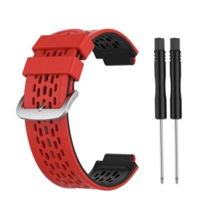 Garmin Approach S2 / S4 Tvåfärgat Klockarmband i Silikon - Röd / Svart