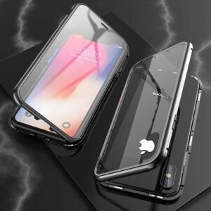 Skal i Härdat Glas iPhone XS Max - Svart