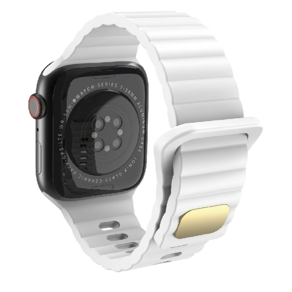 Apple Watch 42/44/46/49mm Klockarmband Silikon - Vit
