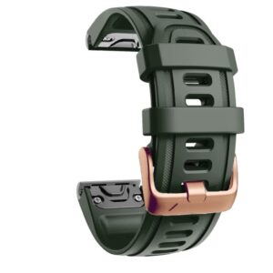 Garmin Fenix 7S / 6S Pro / 5S Plus Klockarmband i Silikon - Grön