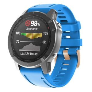 Garmin Fenix 7S / 6S Pro / 5S Plus Klockarmband i Silikon - Blå