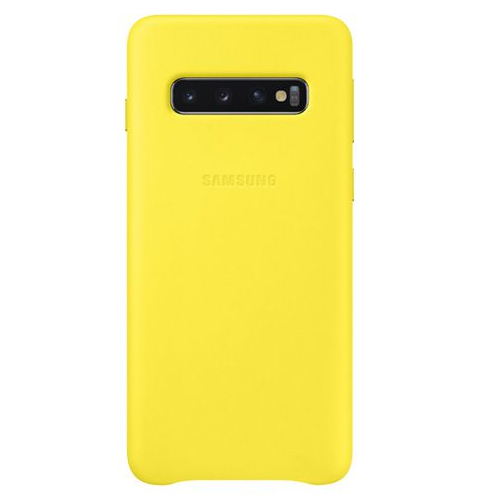 Samsung Leather Cover för Samsung Galaxy S10 - Gul