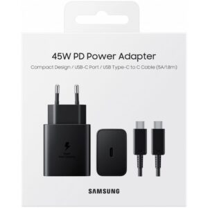 Samsung 45W PD USB-C Snabbladdare med USB-C-kabel - Svart