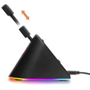 Deltaco Gaming RGB Mouse Bungee för Muskabel - Svart/RGB