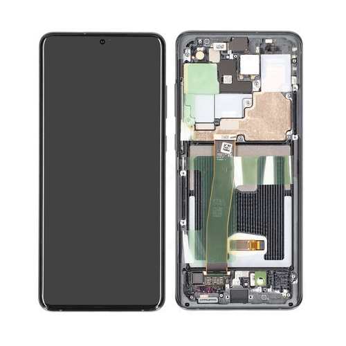 Samsung Galaxy S20 Ultra Skärm med LCD Display - Svart (Ingen Framkamera)
