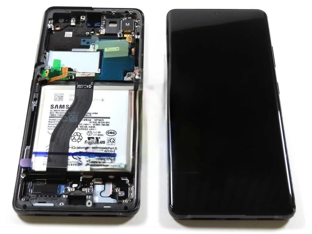Samsung Galaxy S21 Ultra LCD Skärm med batteri - Svart