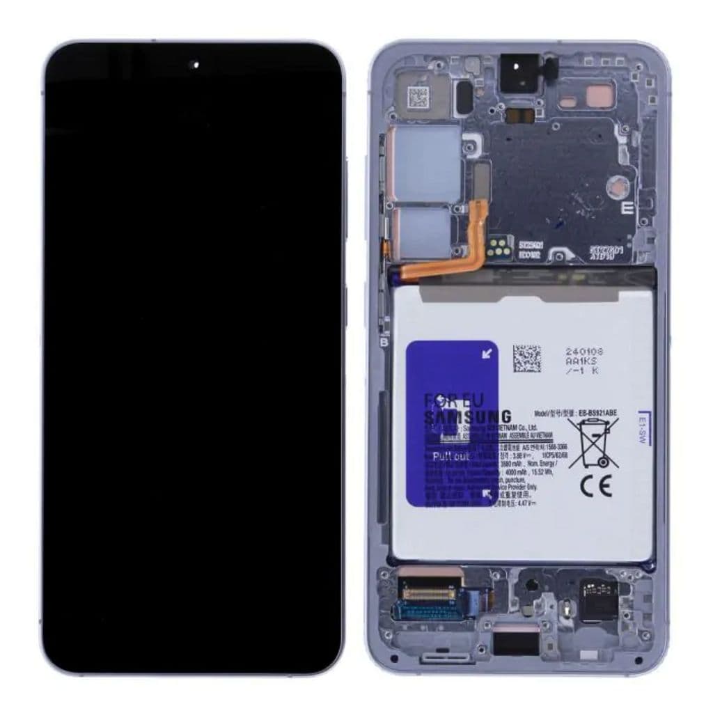 Samsung Galaxy S22 Skärm med Batteri Original - Violet