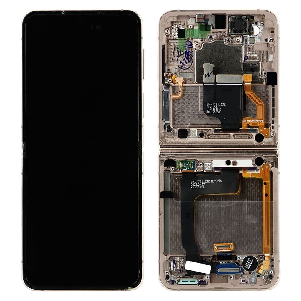 Samsung Galaxy Z Flip4 LCD Skärm Original - Pink Gold