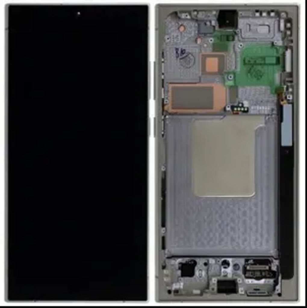 Samsung Galaxy S24 Ultra Original Skärm med förmonterad ram - Grå