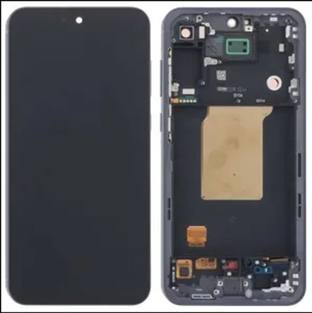 Samsung Galaxy A55 Original Skärm med förmonterad ram - Svart