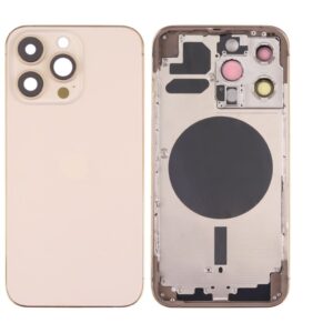 iPhone 13 Pro Baksida med smådelar (utan logga) - Guld