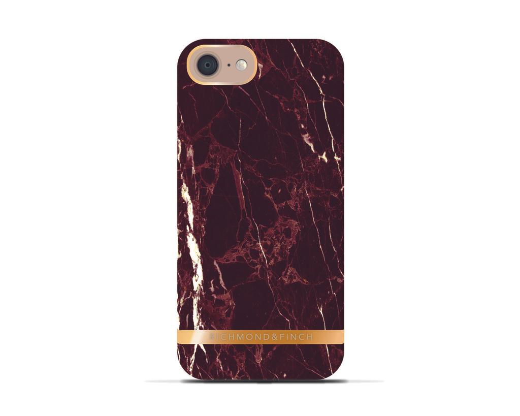 Richmond & Finch Mobilskal för iPhone 6/6S - Marble Glossy Red