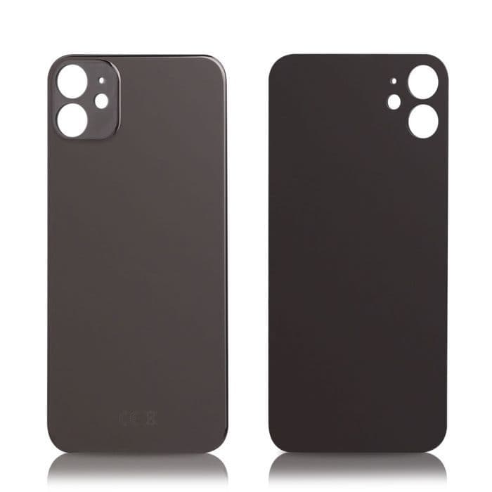 iPhone 11 Bakglas utan logga Hög kvalitet – Rymdgrå