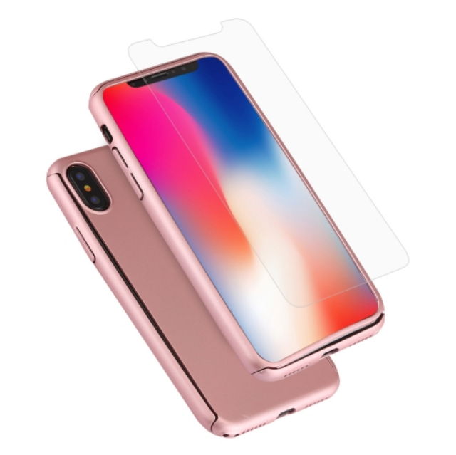 360° skal till iPhone X/XS - Roséguld