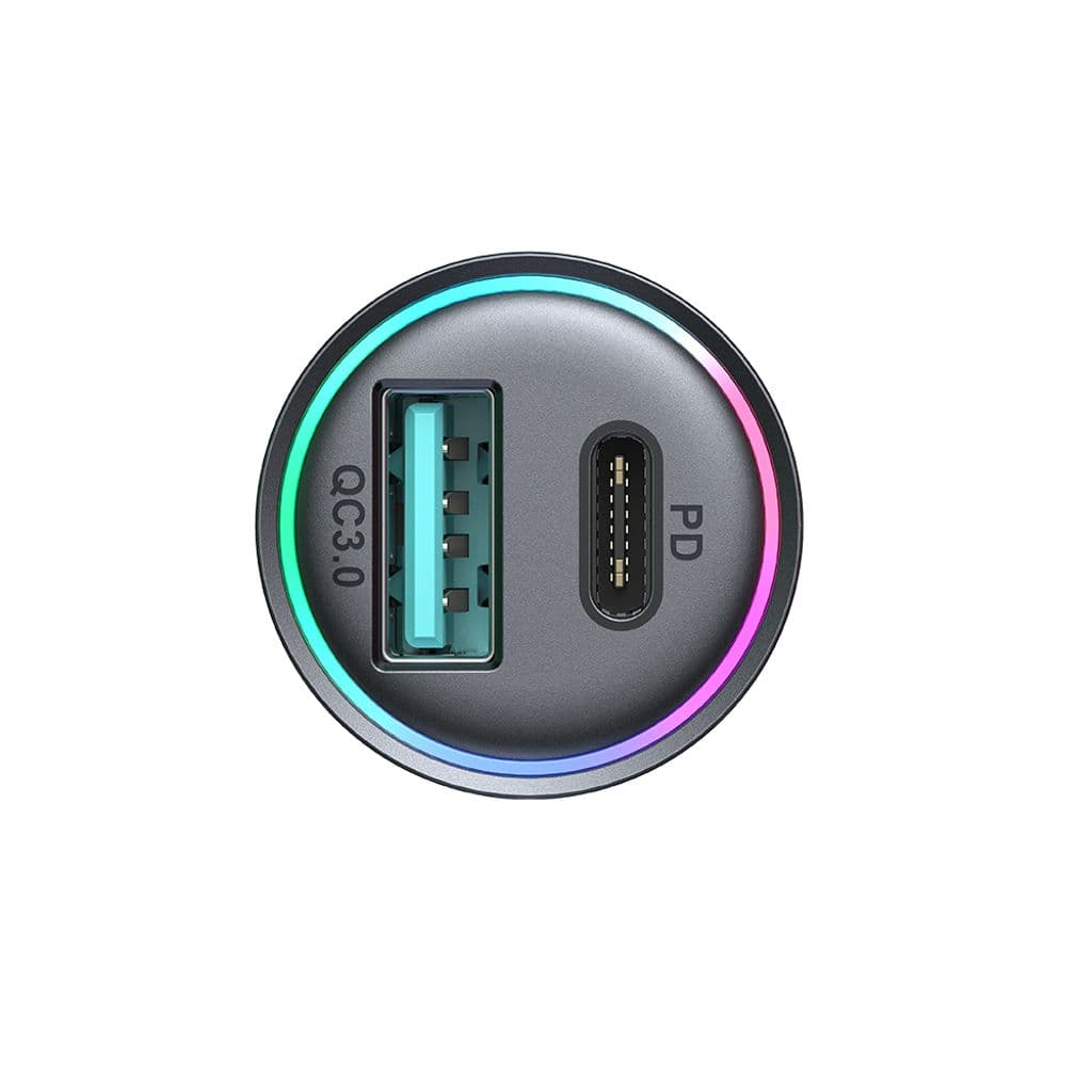 Joyroom Mini Metal Billaddare 60W, USB-C, USB-A - Bild 8