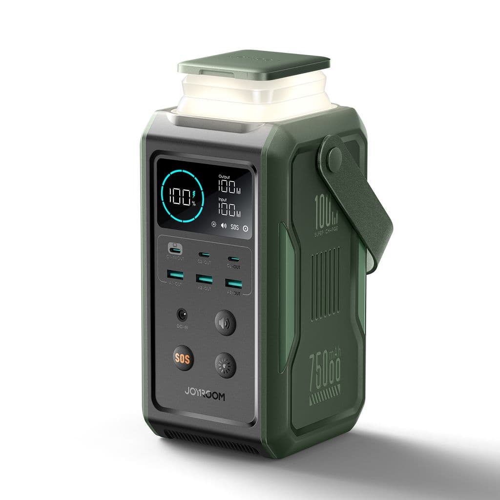 Joyroom Powerbank Super Large Kapacitet 75000 mAh, 100W med infällbart ljus