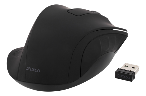 Deltaco Trådlös Ergonomisk Mus - Svart - Bild 2