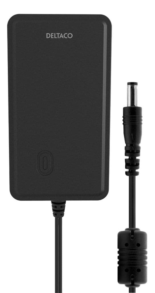 DELTACO Nätadapter, 100-240V AC 50-60Hz till 12V DC, 3A, 1.5m - Svart - Bild 2