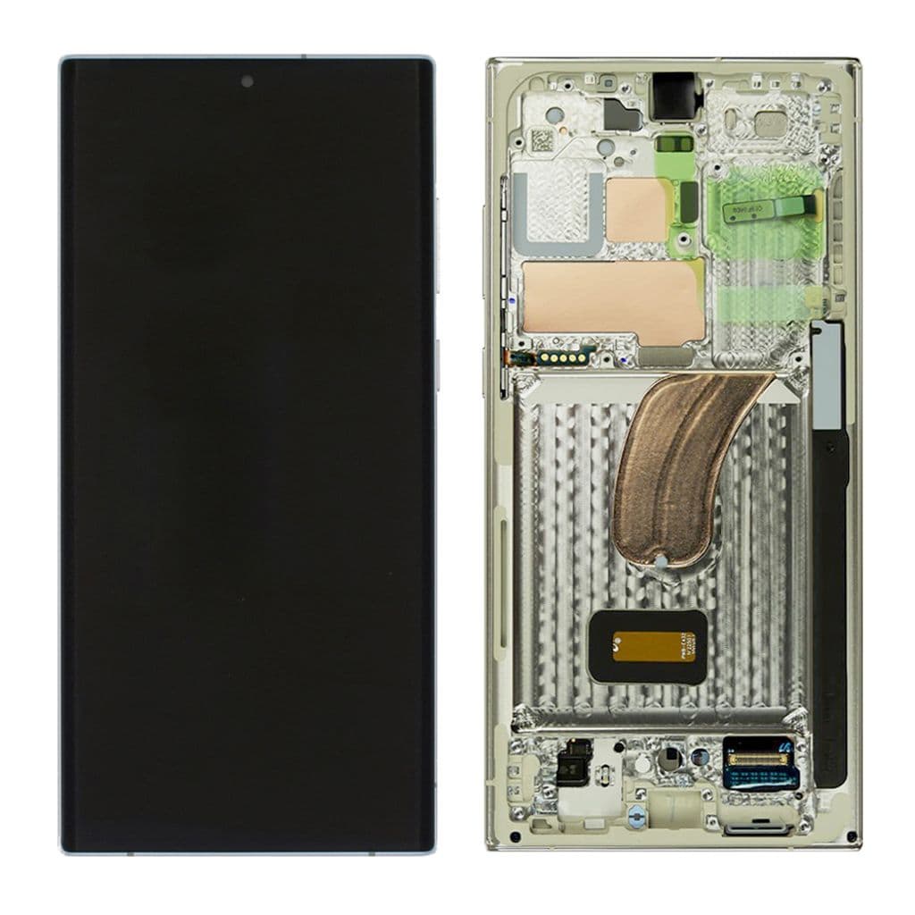 Samsung Galaxy S23 Ultra Original Display Monterad Ram - Cream