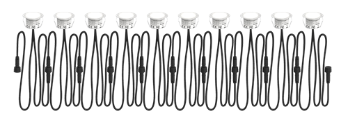 Deltaco Smart Home Uteplatsljus Kit, RGB, 100-240V (10-pack) - Silver