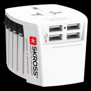 Skross World Wide Jordad Reseadapter + 4xUSB-A, 4.8A
