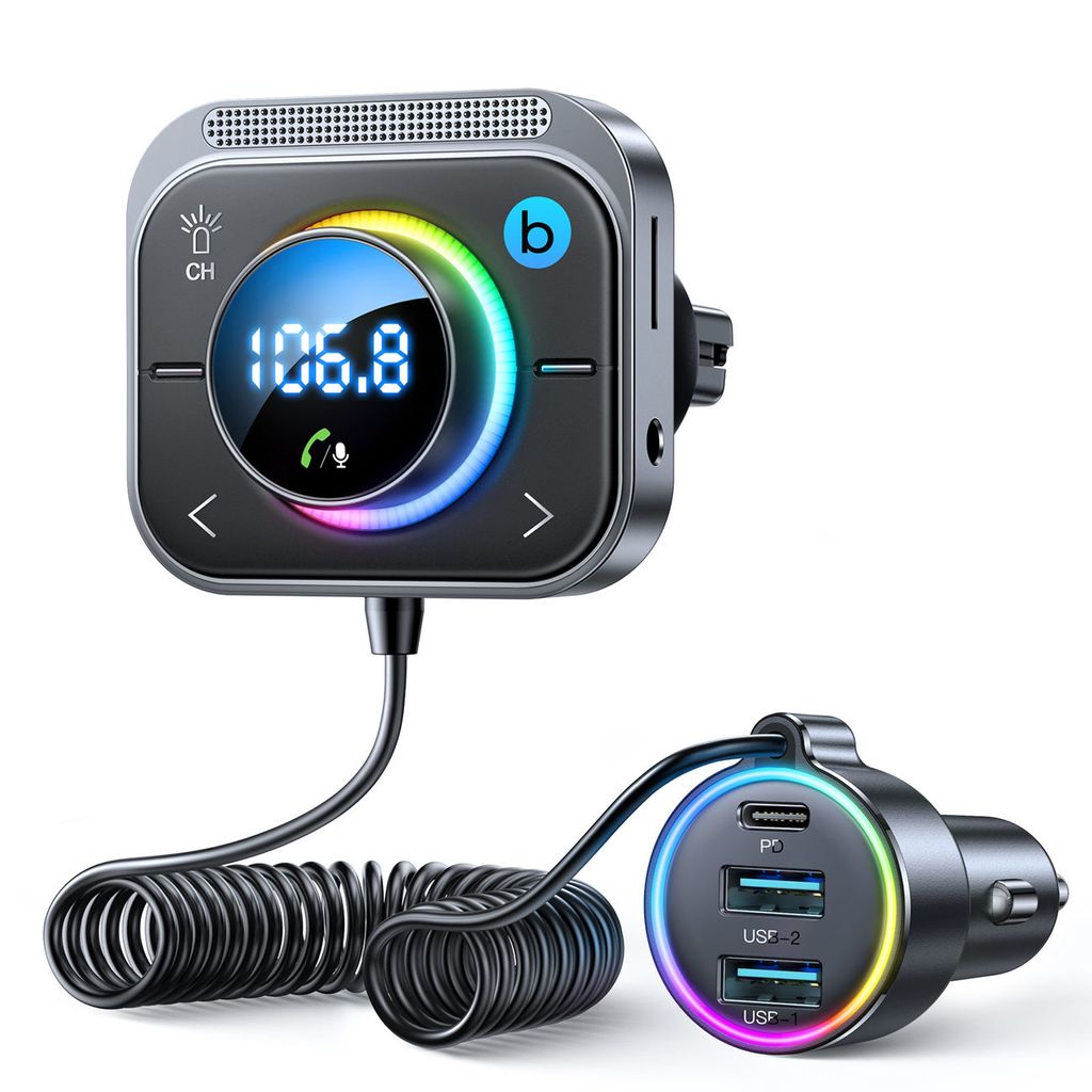 SiGN Billaddare 30W 2xUSB-A/USB-C PD - Svart