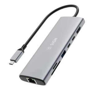 SiGN 7-i-1 USB-C Hub - Grå