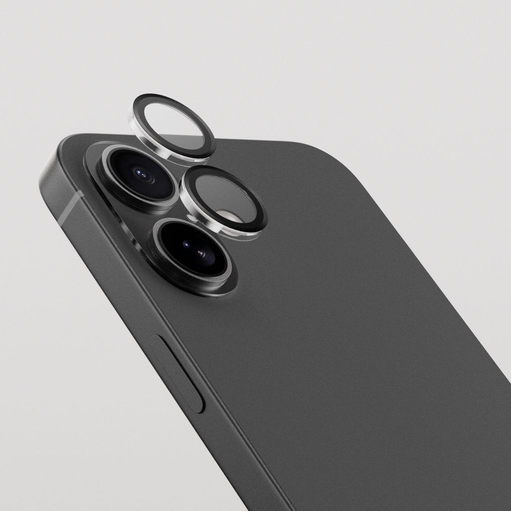 SiGN Linsskydd härdat glas till iPhone 17/16 - Svart/Transparent