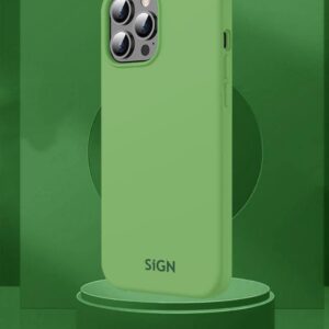 SiGN Liquid Silicone skal till iPhone 14 Pro - Grön