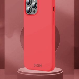 SiGN Liquid Silicone skal till iPhone 14 Pro - Röd