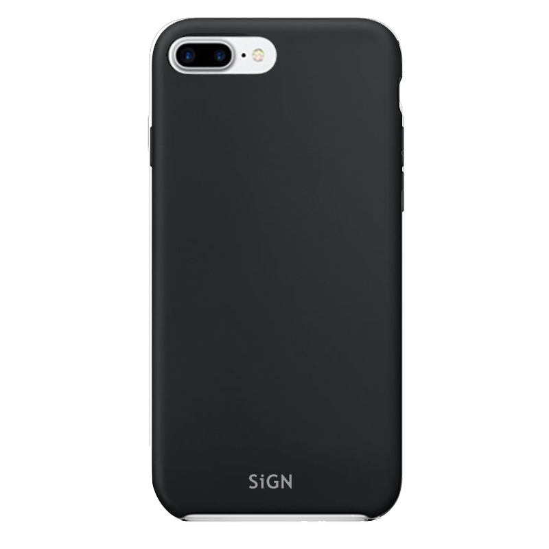 SiGN Liquid Silicone skal till iPhone 7 & 8 Plus - Svart