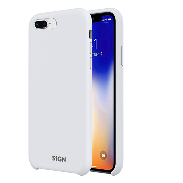 SiGN Liquid Silicone skal till iPhone 7 & 8 Plus - Vit